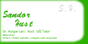sandor hust business card